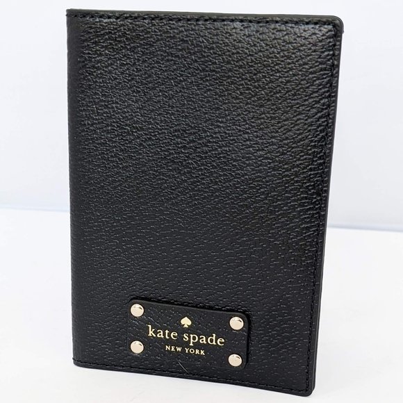 kate spade Handbags - New Kate Spade Black Leather Passport Holder